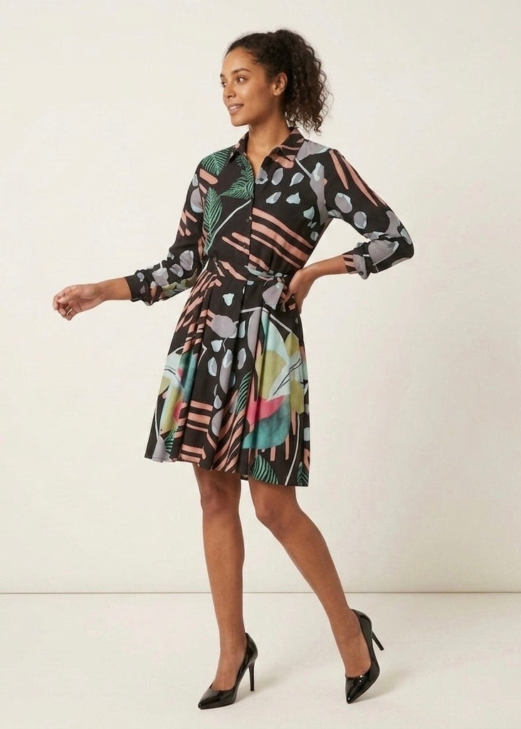 Tania Printed shirt dress
