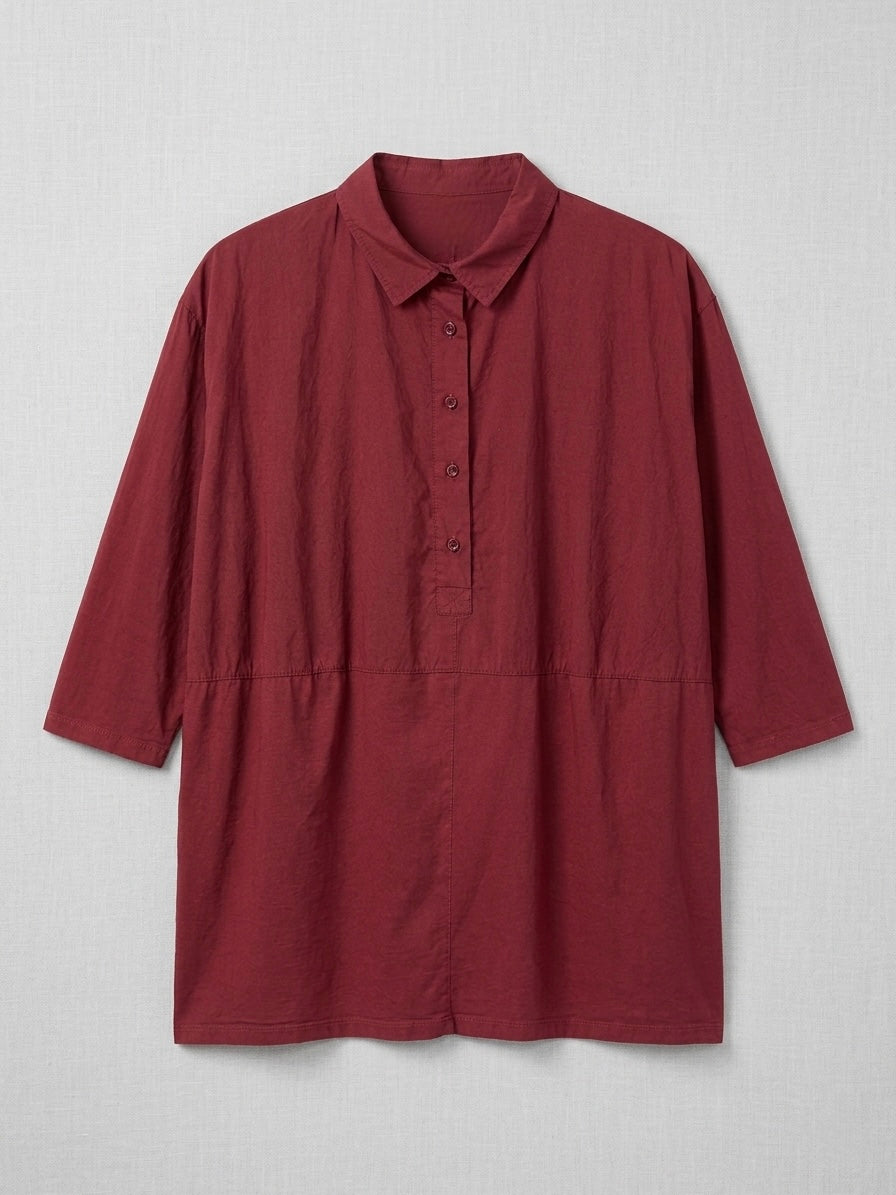 Kiesha - Poplin & jersey top