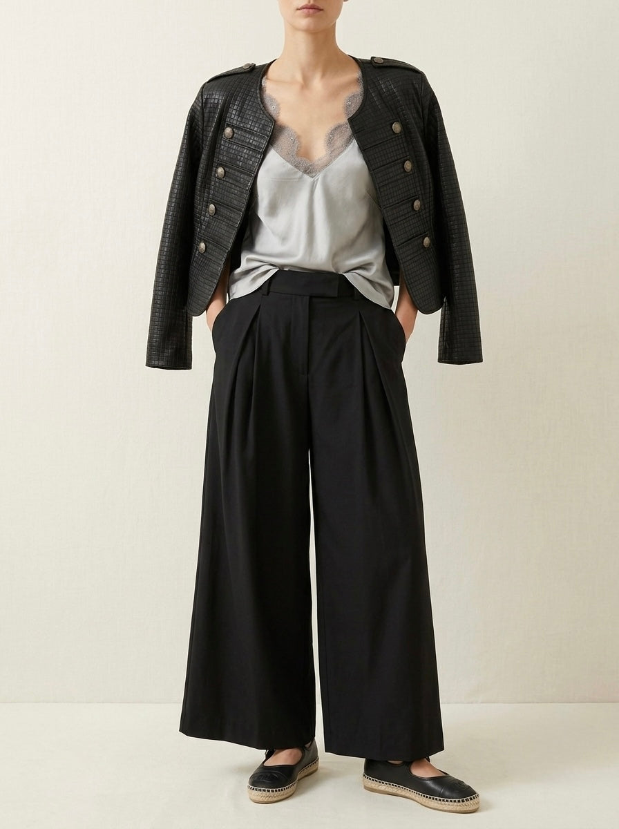 Esme - Pleather lattice jacket