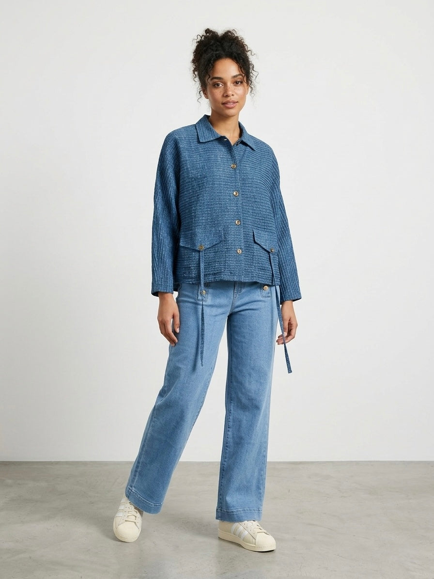 Jules - pleated bomber jacket