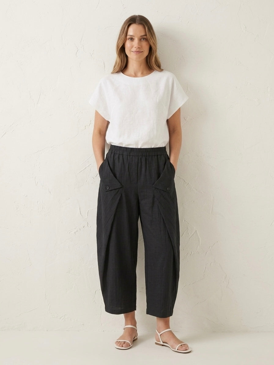 Debbie - Self stripe embossed trouser