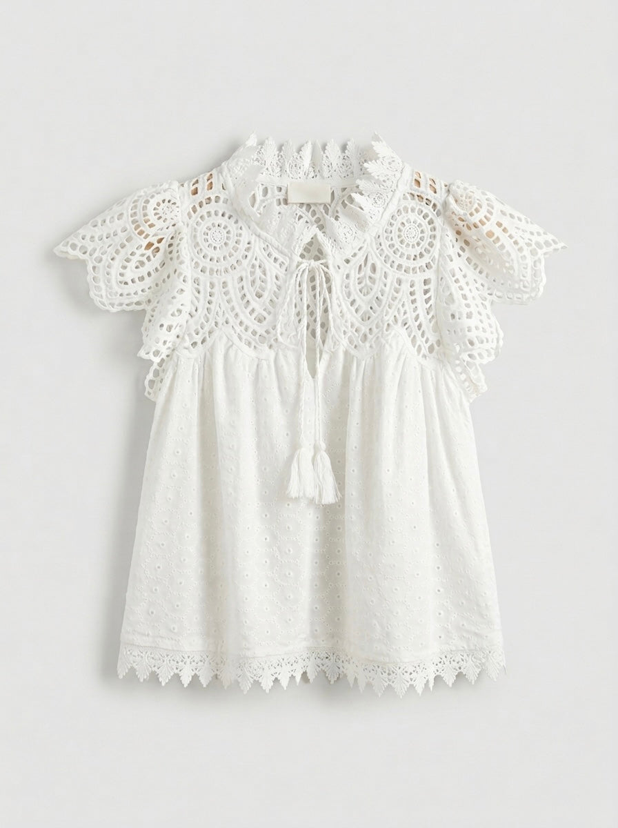 Roma - Broderie anglais top