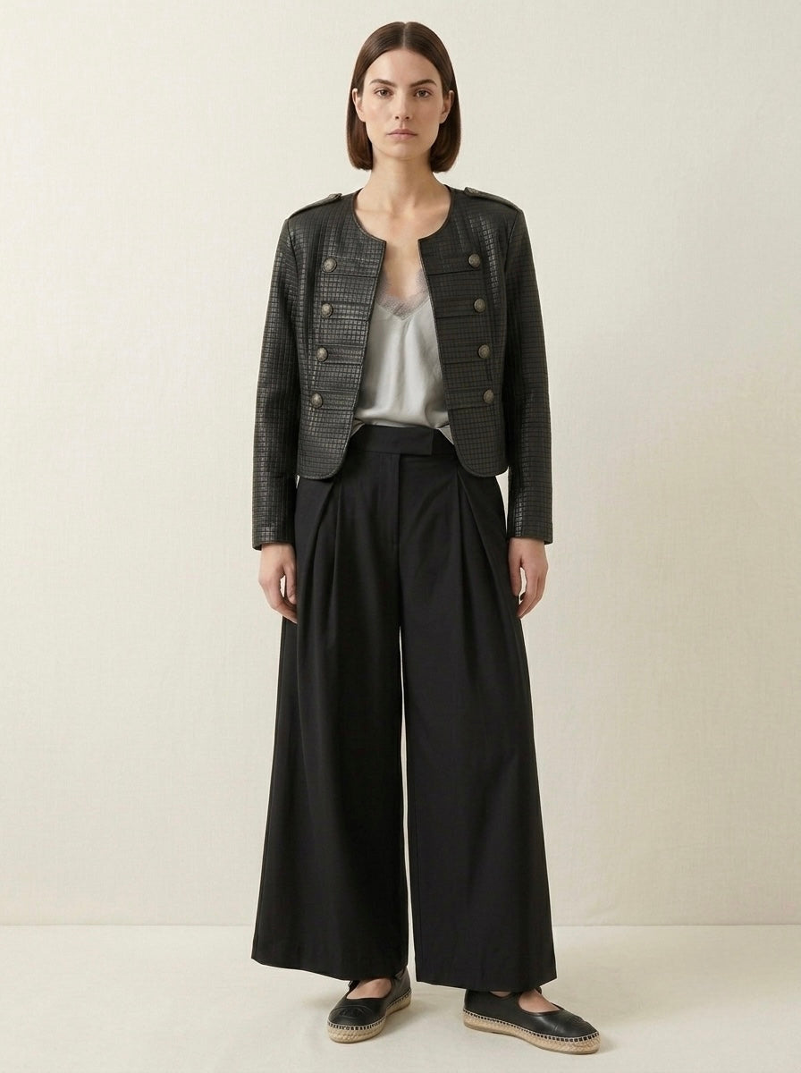 Esme - Pleather lattice jacket