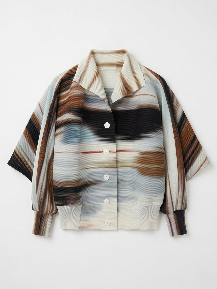 Juliette - Printed pleat bomber jacket