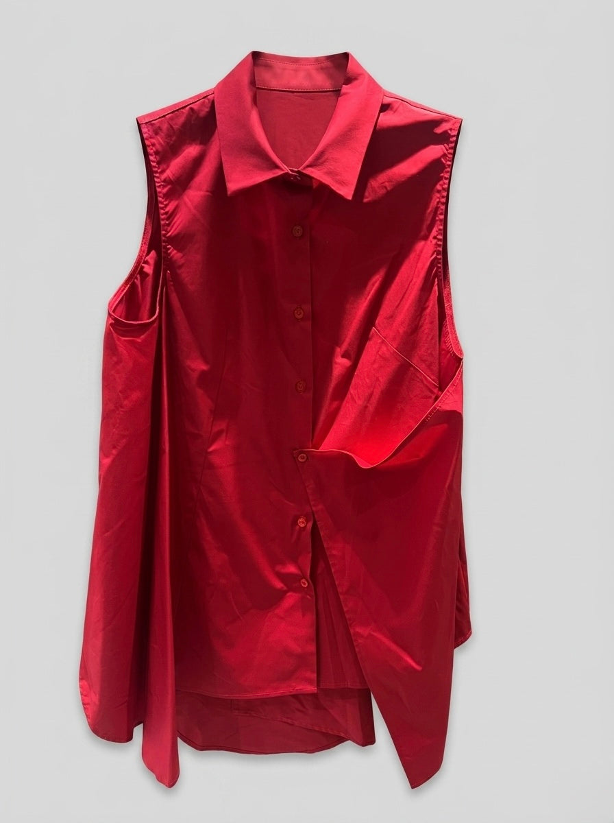 Manila - asymmetric wrap shirt