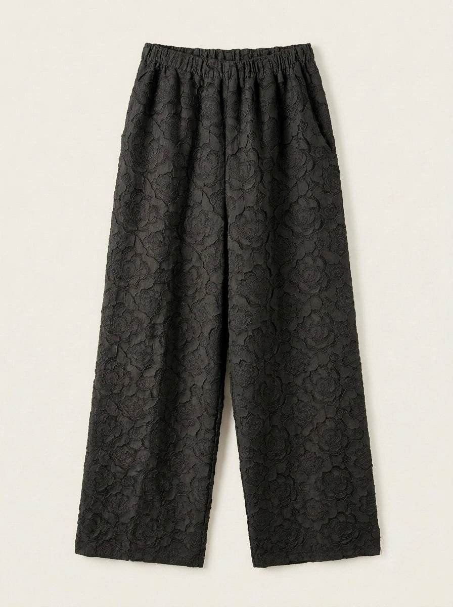 Rosey - Floral embossed trouser