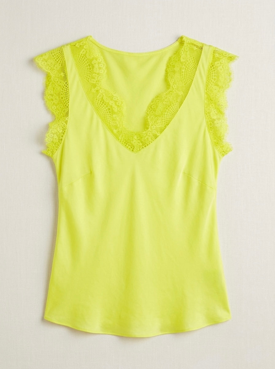 Lacey - Lace trim cami top