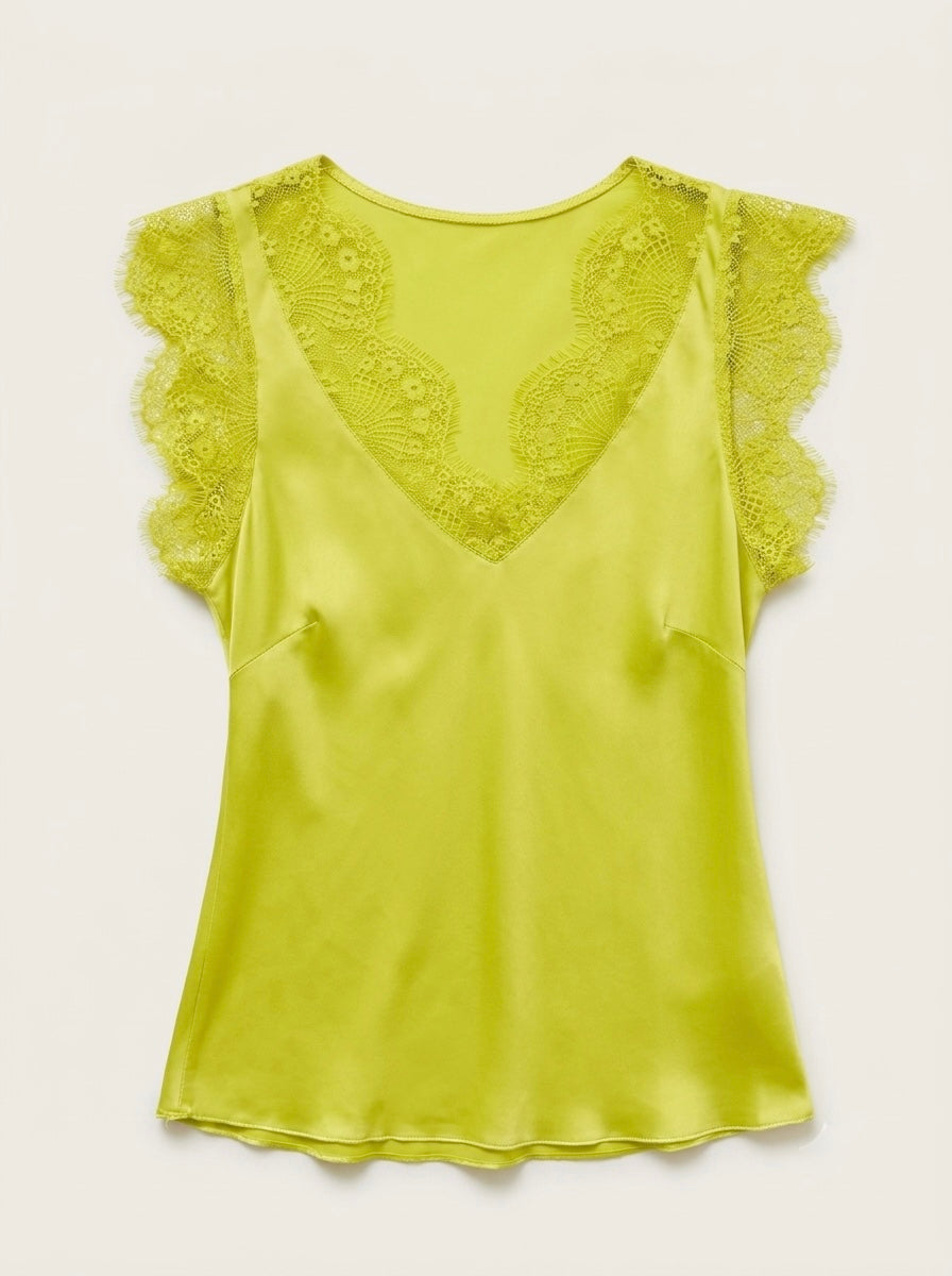 Lacey - Lace trim cami top