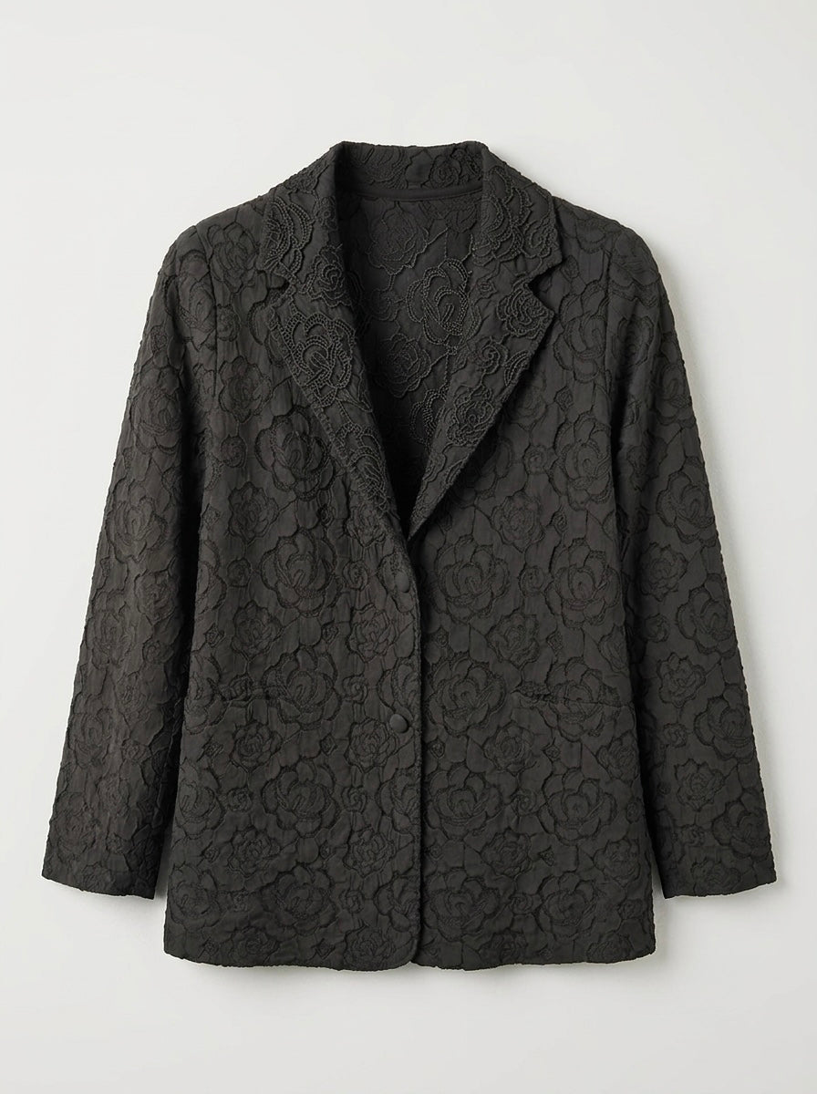 Rosey - Floral embossed blazer