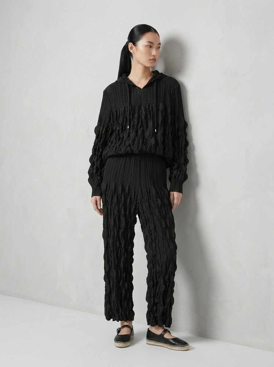 Sinead - Suedette bubble pleat trouser