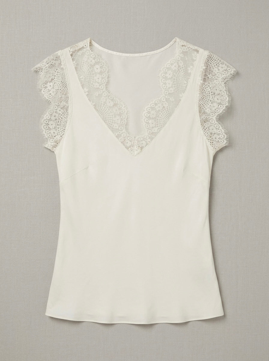 Lacey - Lace trim cami top