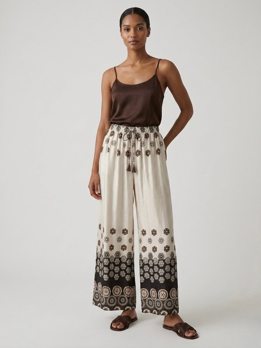 Harli - Printed palazzo trouser