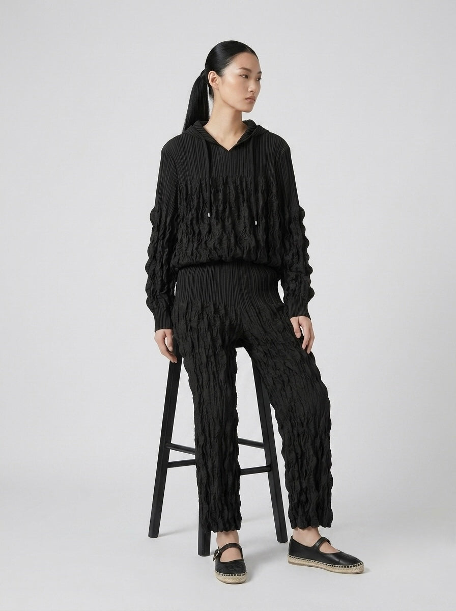 Sinead - Suedette bubble pleat trouser