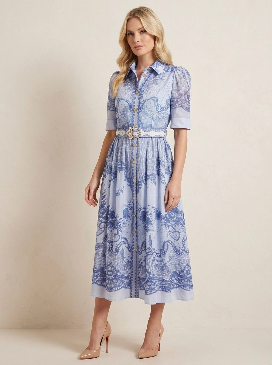 Gladis - Lace print dress