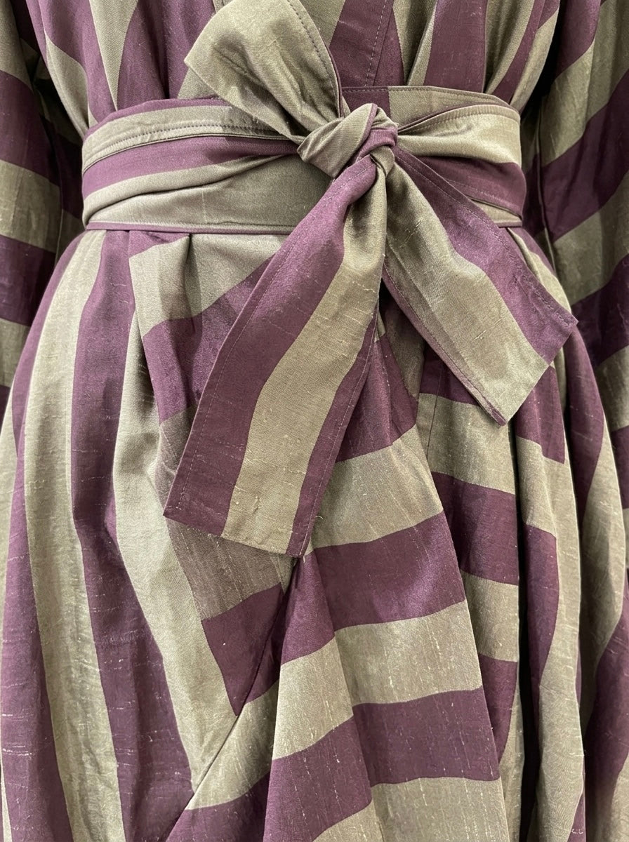 Bethany - Taffeta striped dress