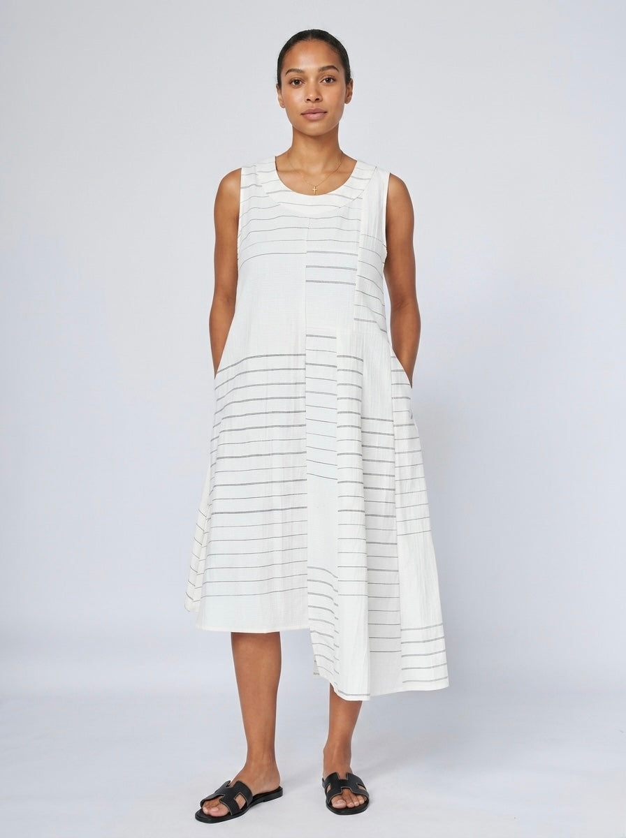 Anoushka - Striped asymmetric dress