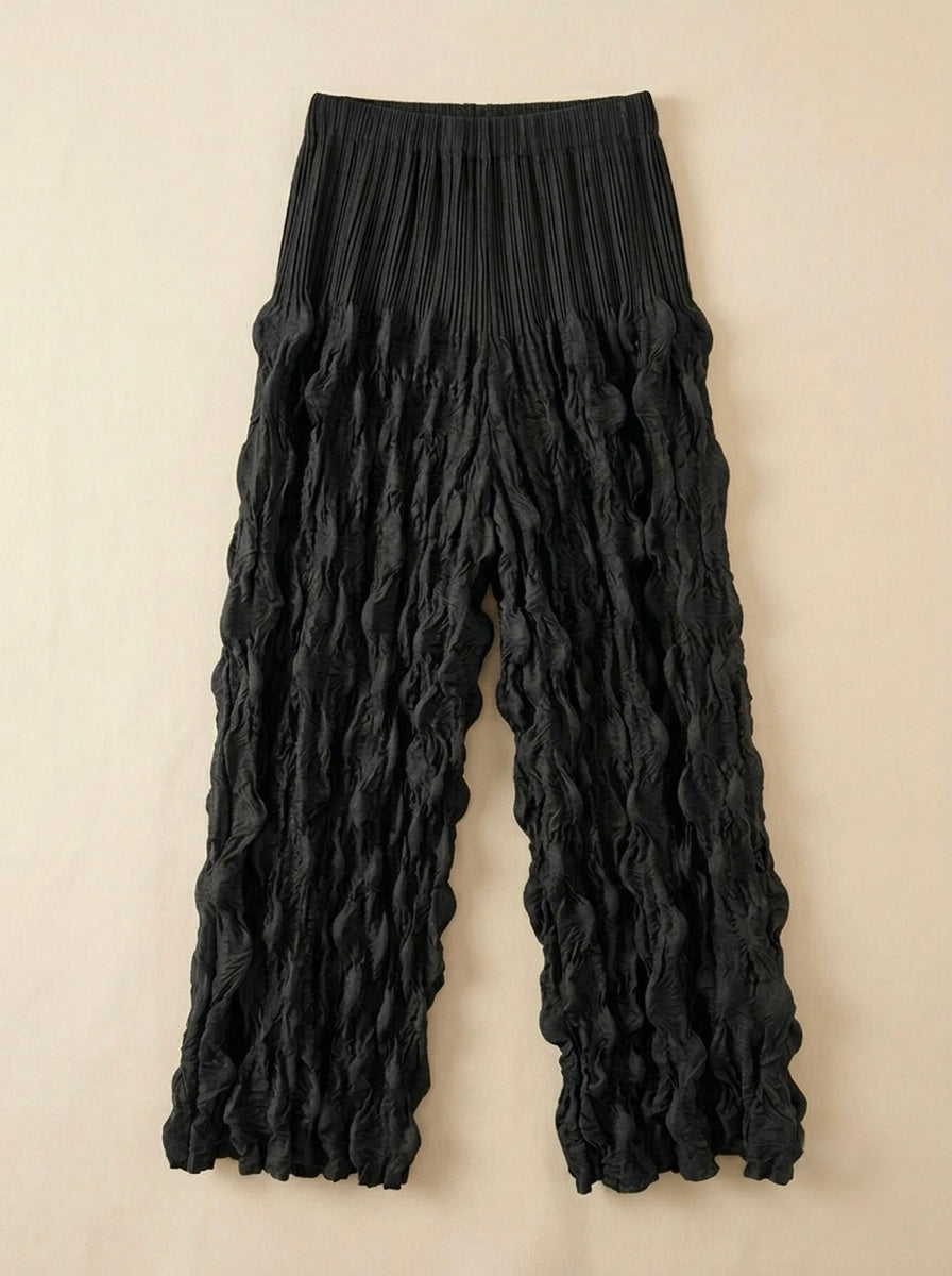 Sinead - Suedette bubble pleat trouser