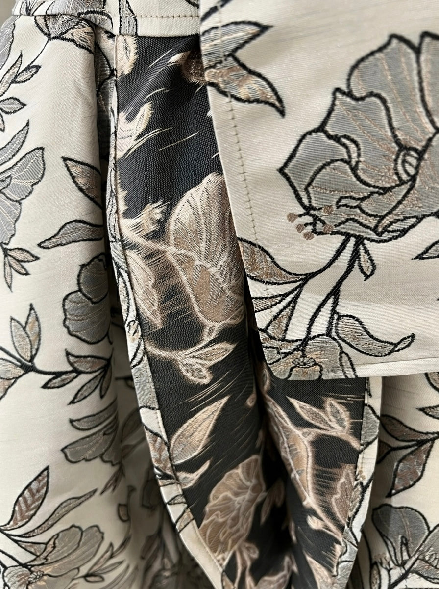 Ria - V neck brocade dress