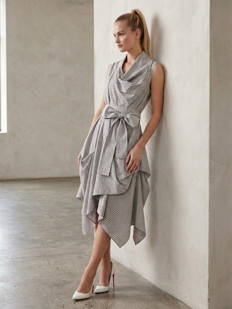 Bethany - Woven striped dress
