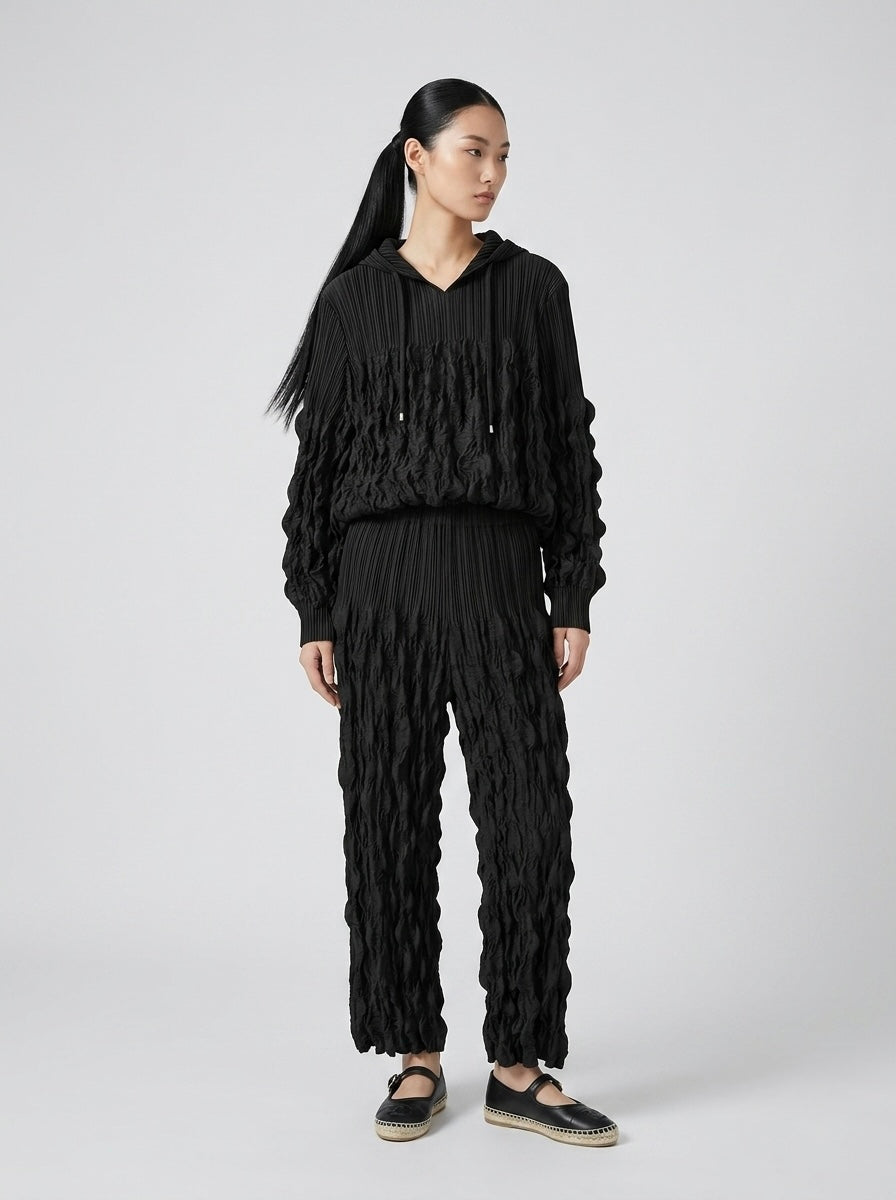 Sinead - Suedette bubble pleat trouser