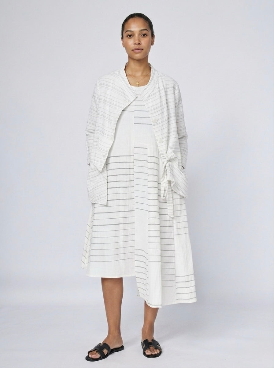 Anoushka - Striped asymmetric dress