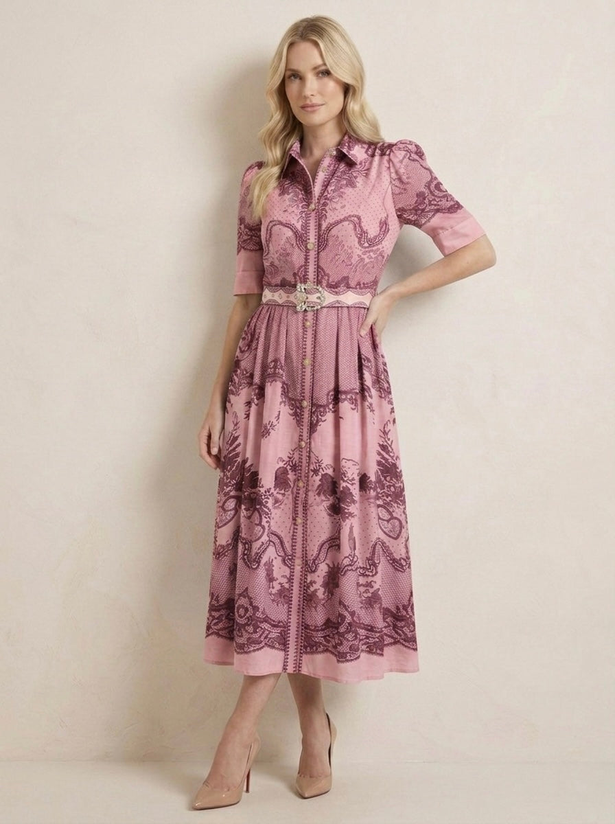 Gladis - Lace print dress