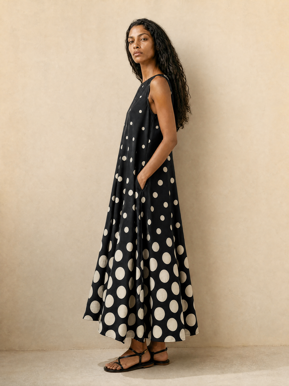 Martha - Maxi spot dress