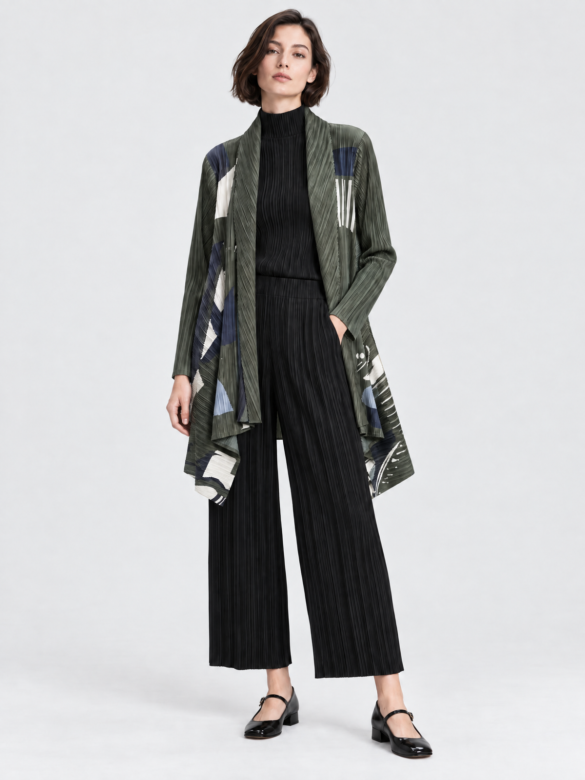 Jemma - Printed pleated jacket