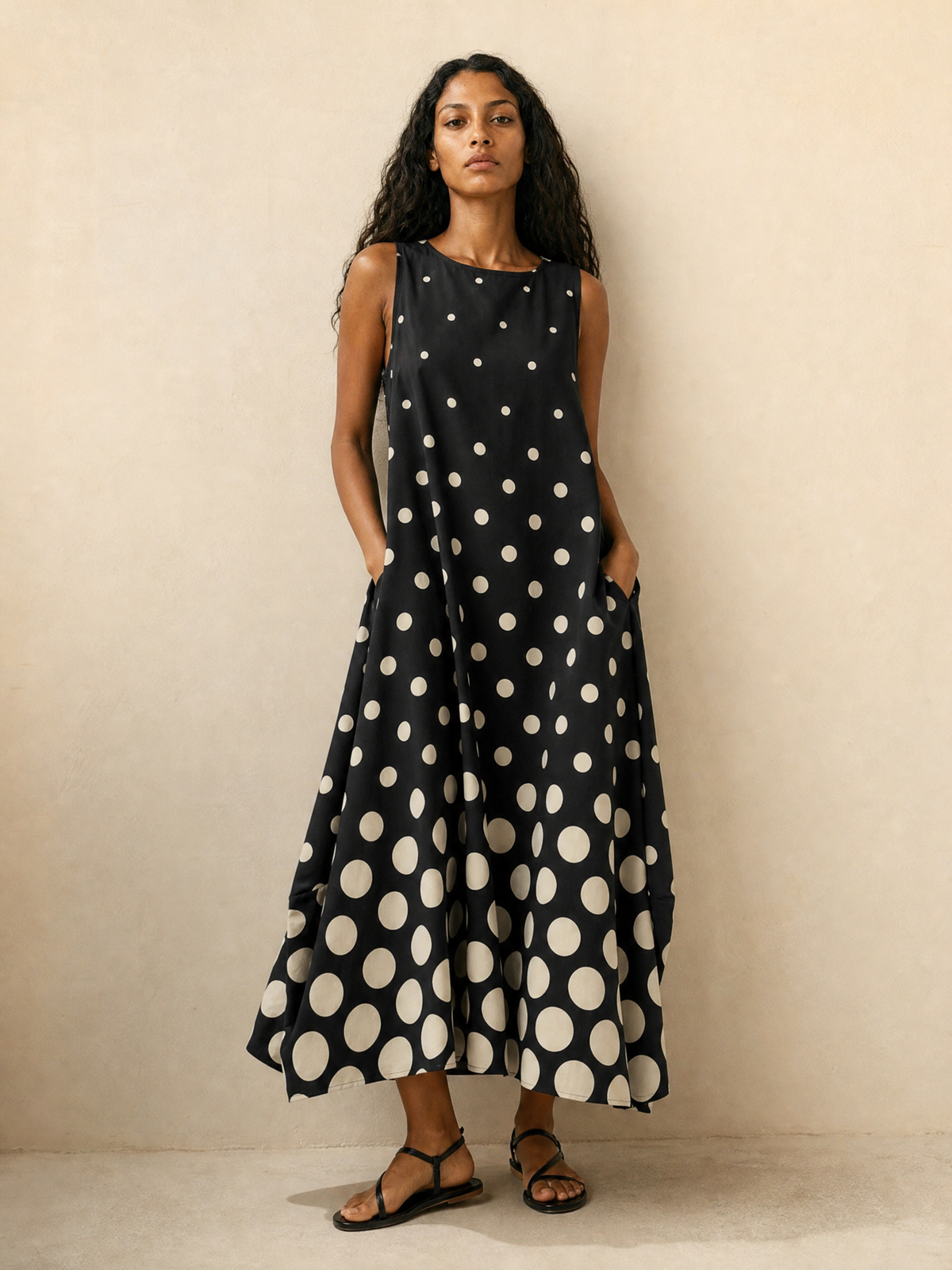 Martha - Maxi spot dress