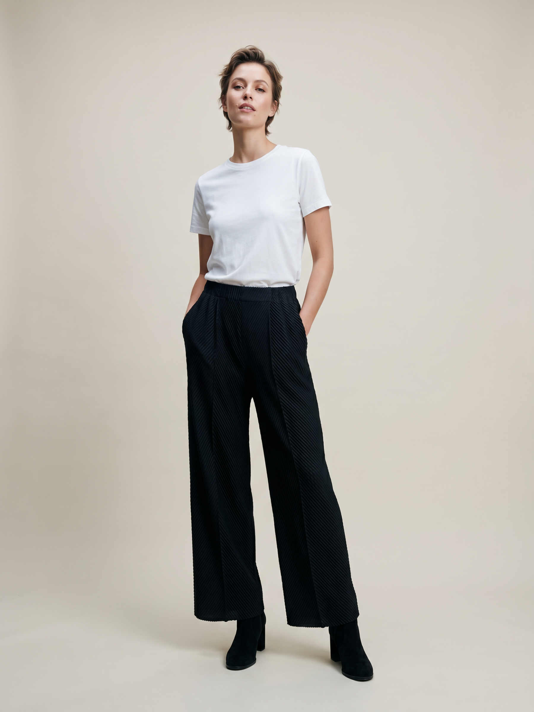 Abel - Chevron pleated trouser
