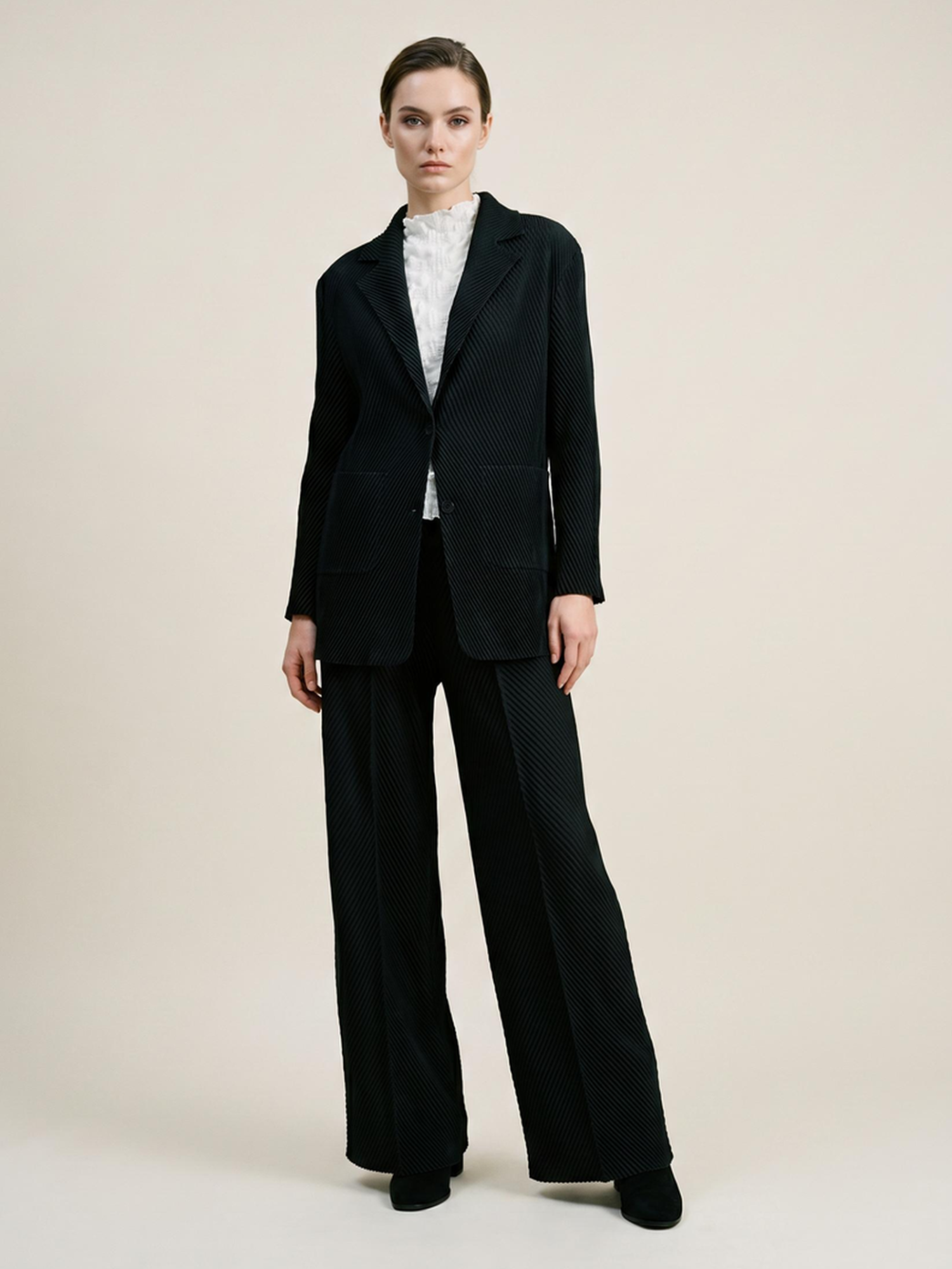 Abel - Chevron pleated trouser