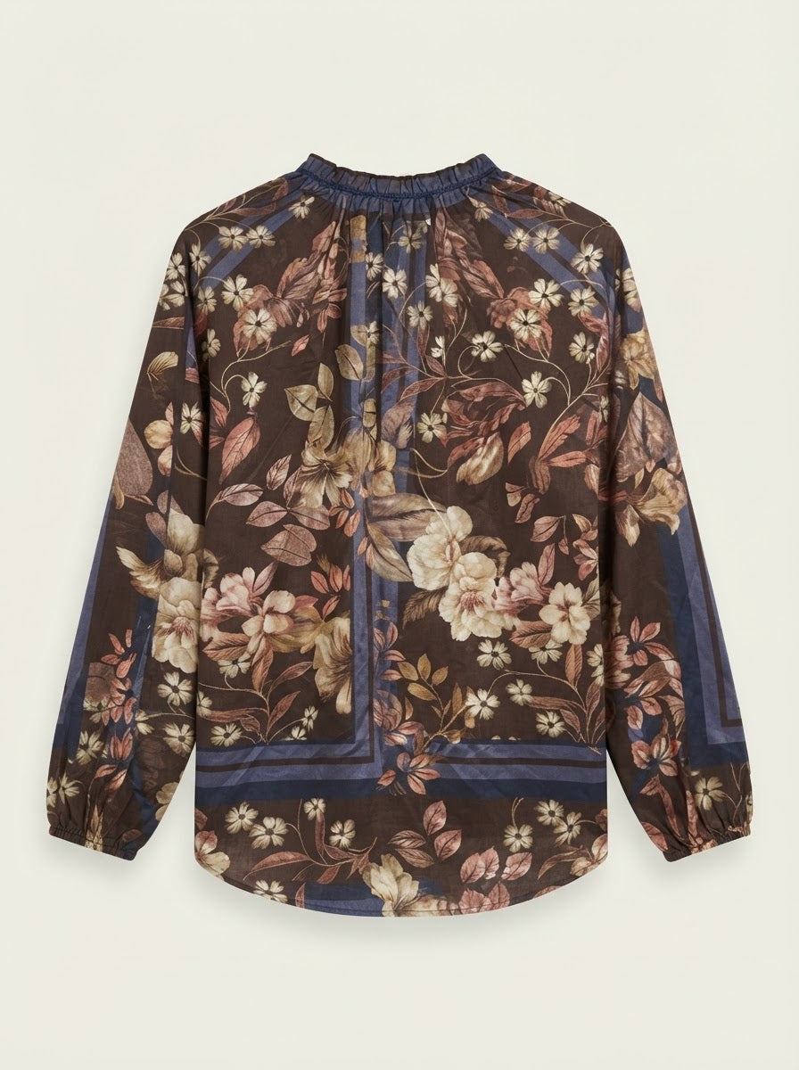 Jessica - Leaf printed blouse