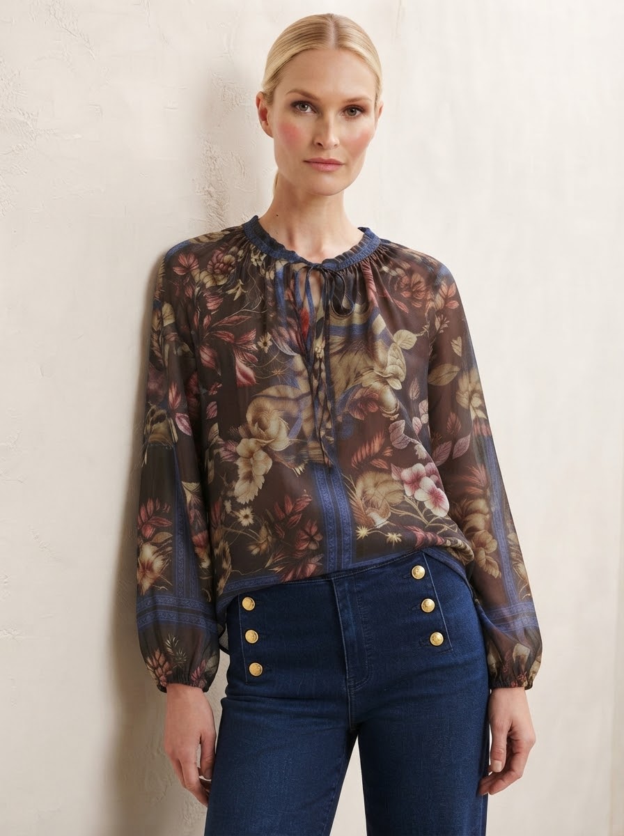 Doreen - Military button jeans