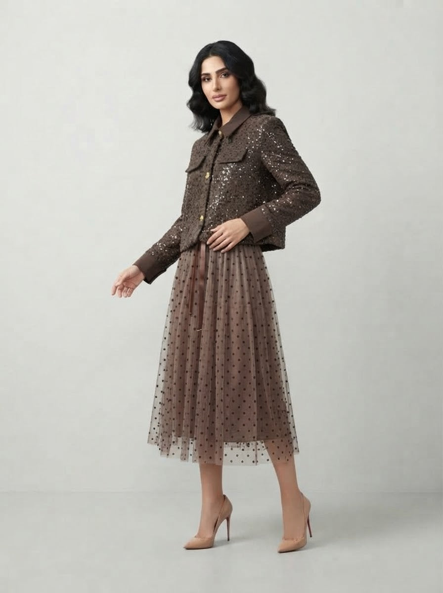 Cindi - Tweed sequin jacket