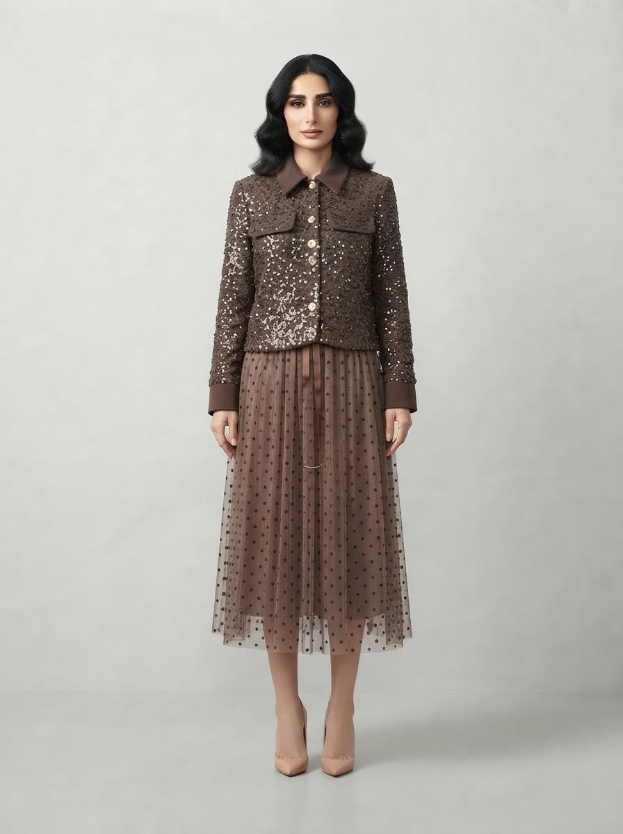 Cindi - Tweed sequin jacket