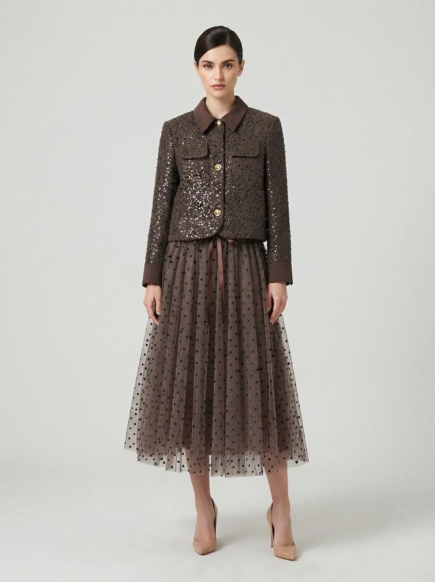 Cindi - Tweed sequin jacket