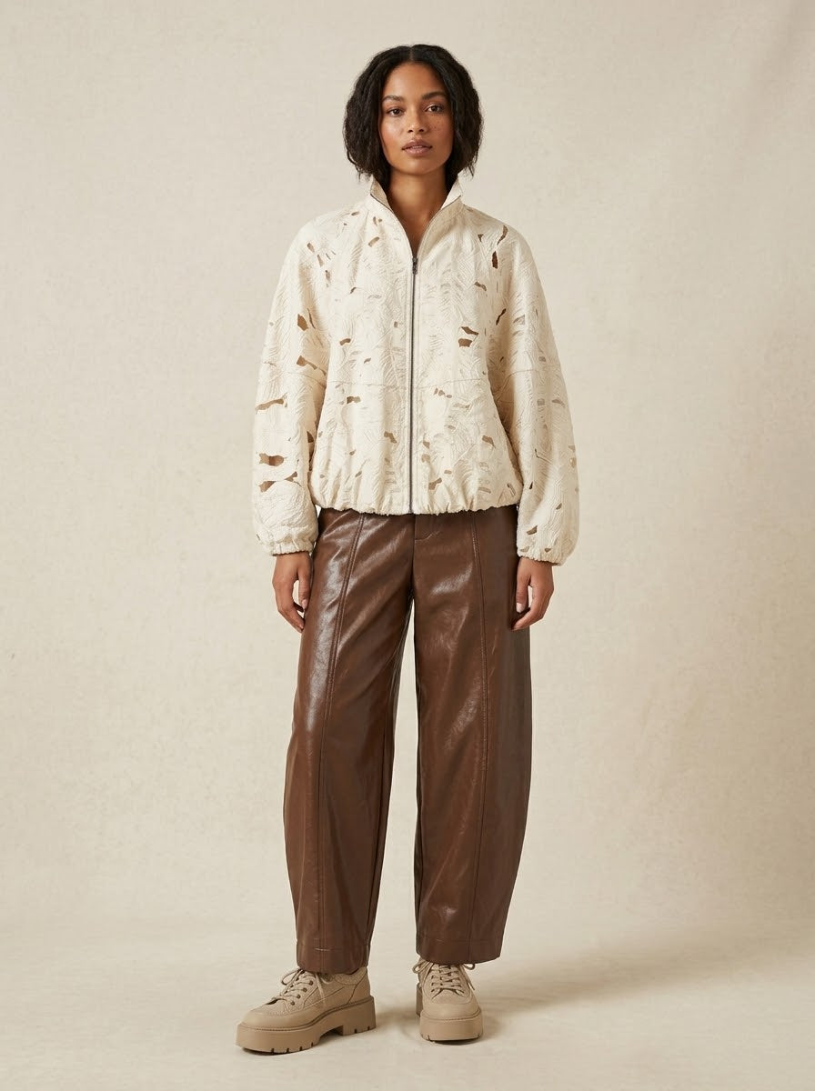 Sheryl - Lazer cut bomber jacket