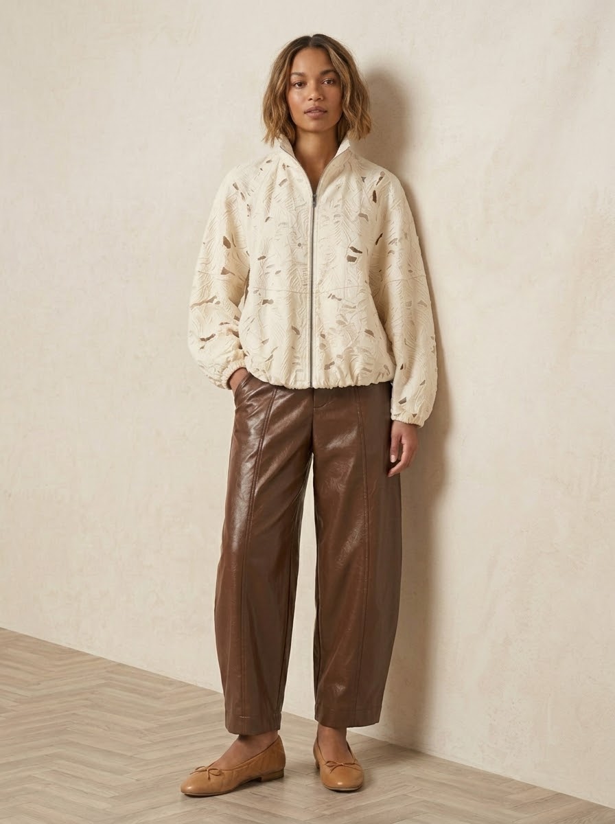 Sheryl - Lazer cut bomber jacket