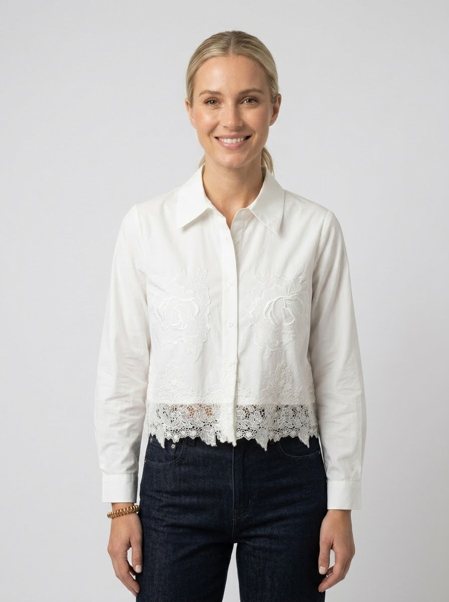 Faith - Lace trim shirt