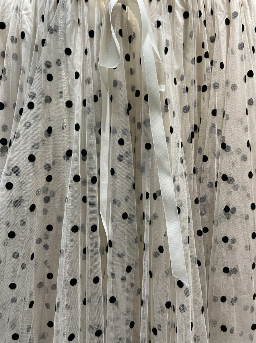 Caprice - Spot tulle midi skirt