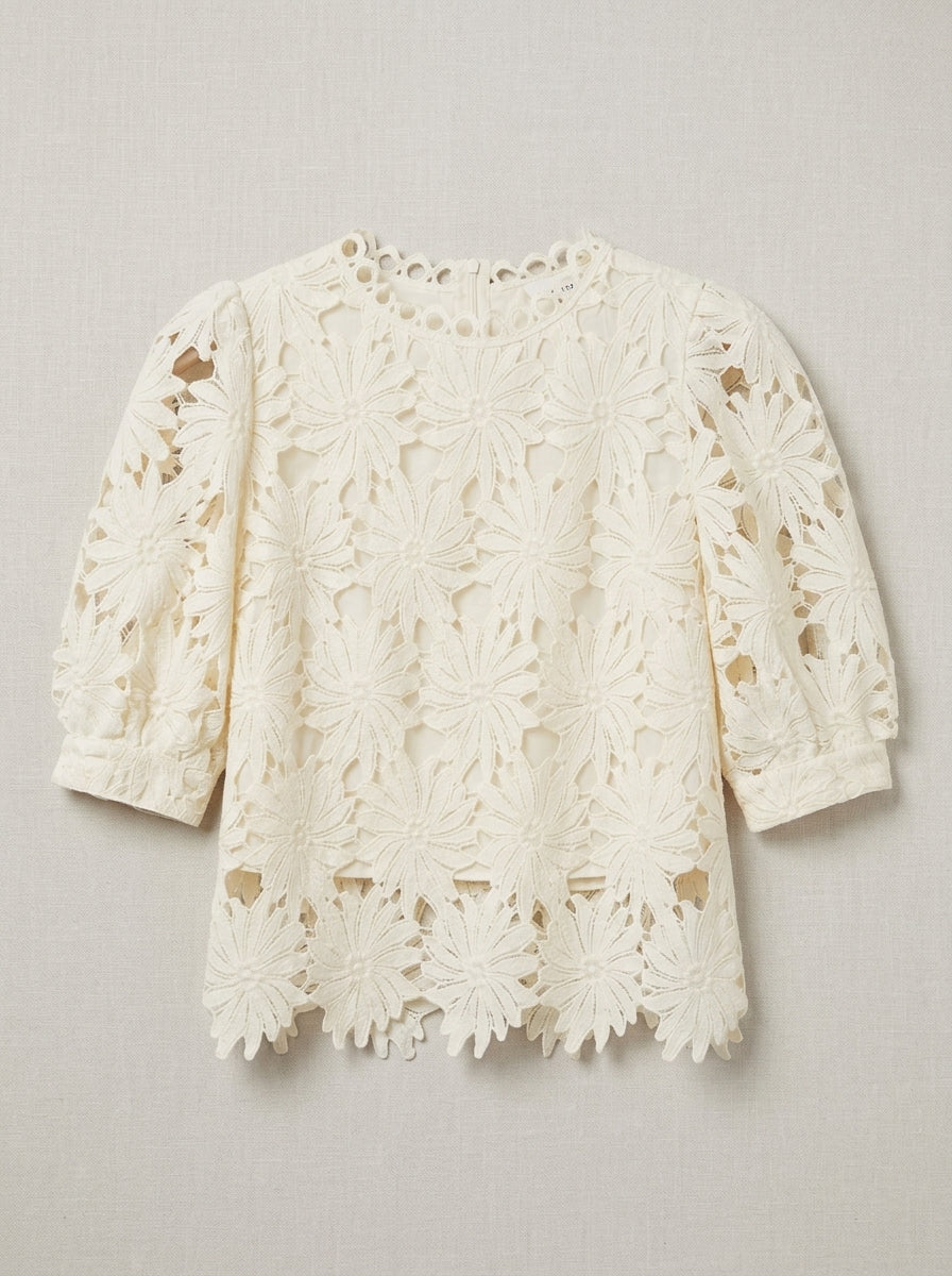 Clarice - Lace short sleeve top