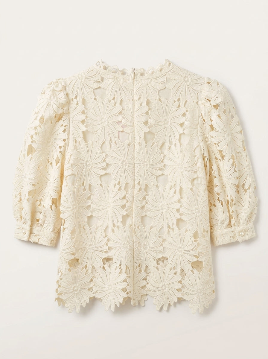 Clarice - Lace short sleeve top