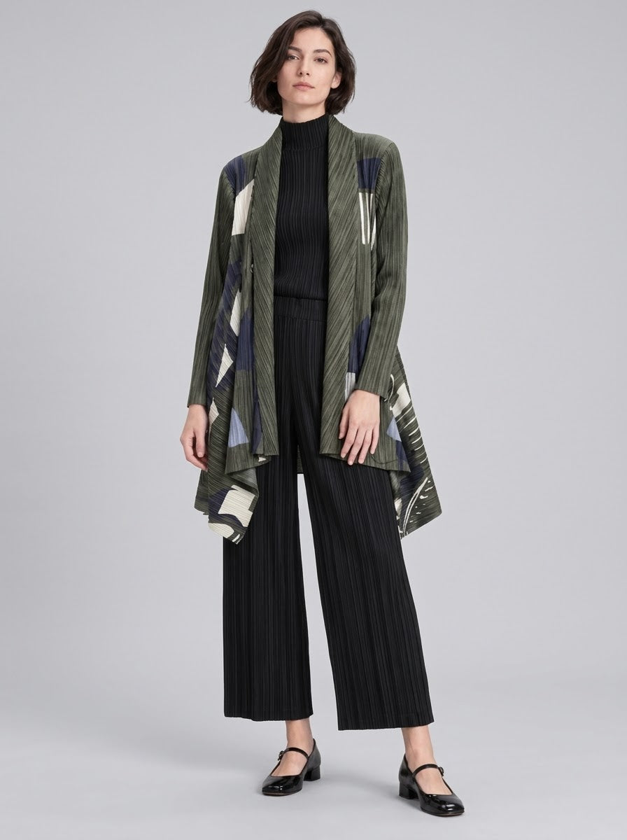 Jemma - Printed pleated jacket