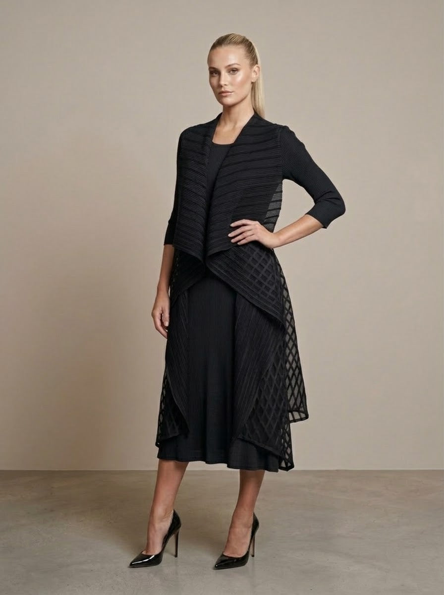Natalia - Pleated shrug dress