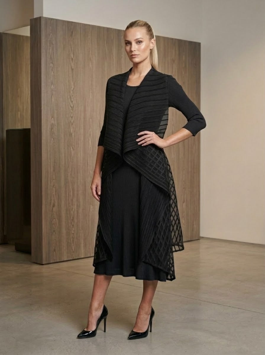 Natalia - Pleated shrug dress