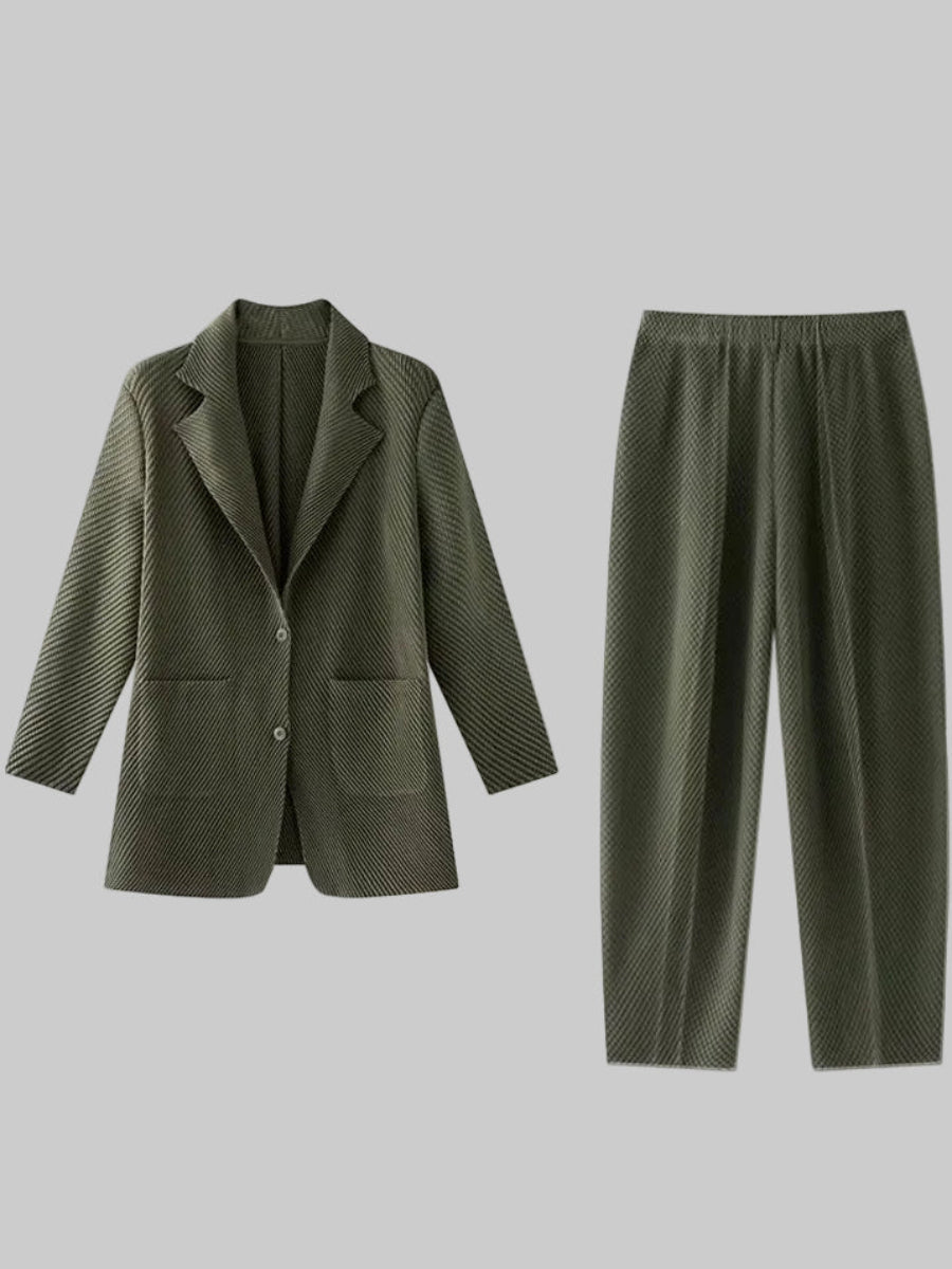 Abel - Chevron pleated trouser