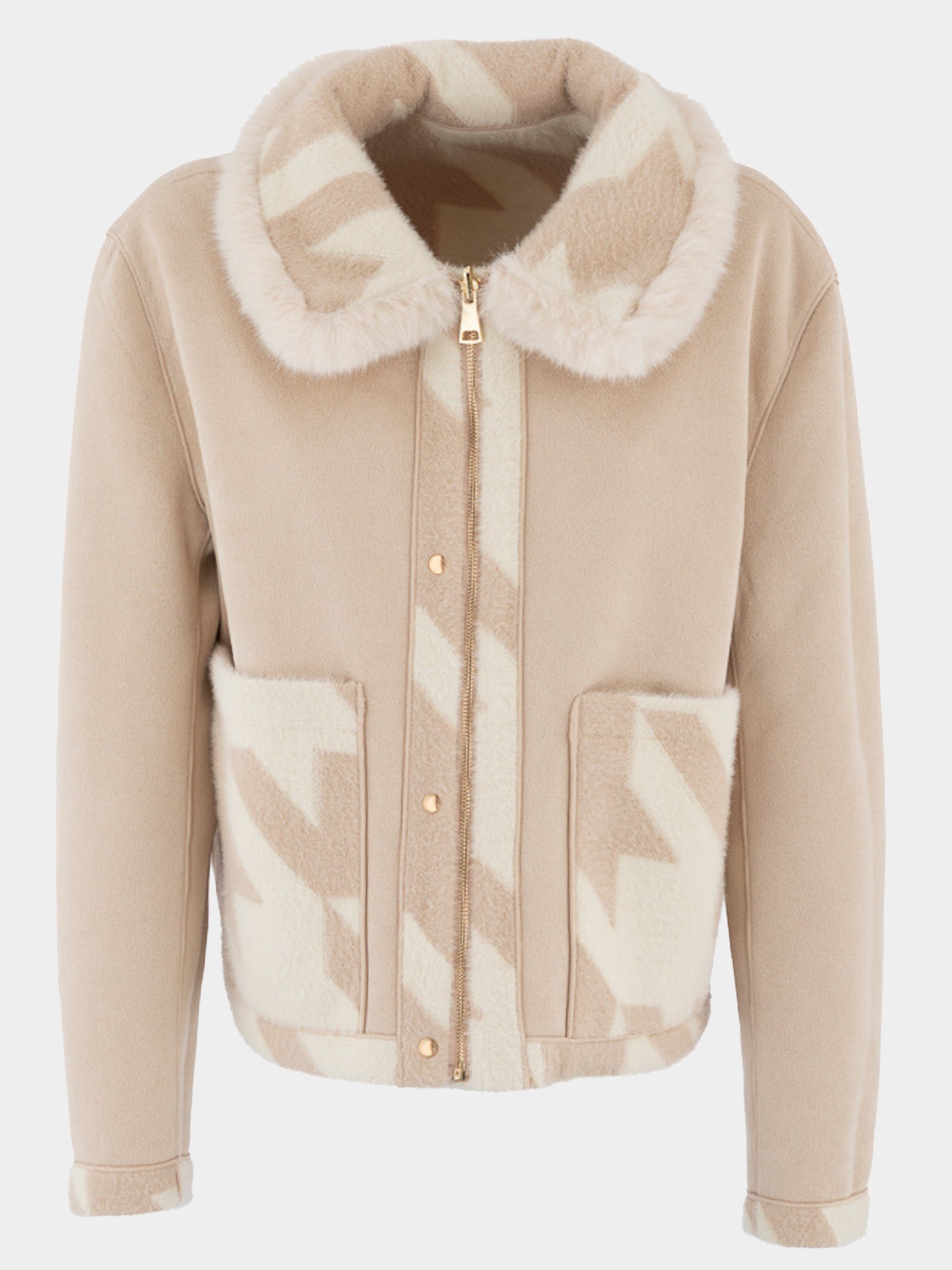 Jenna - Reversible fur collar jacket