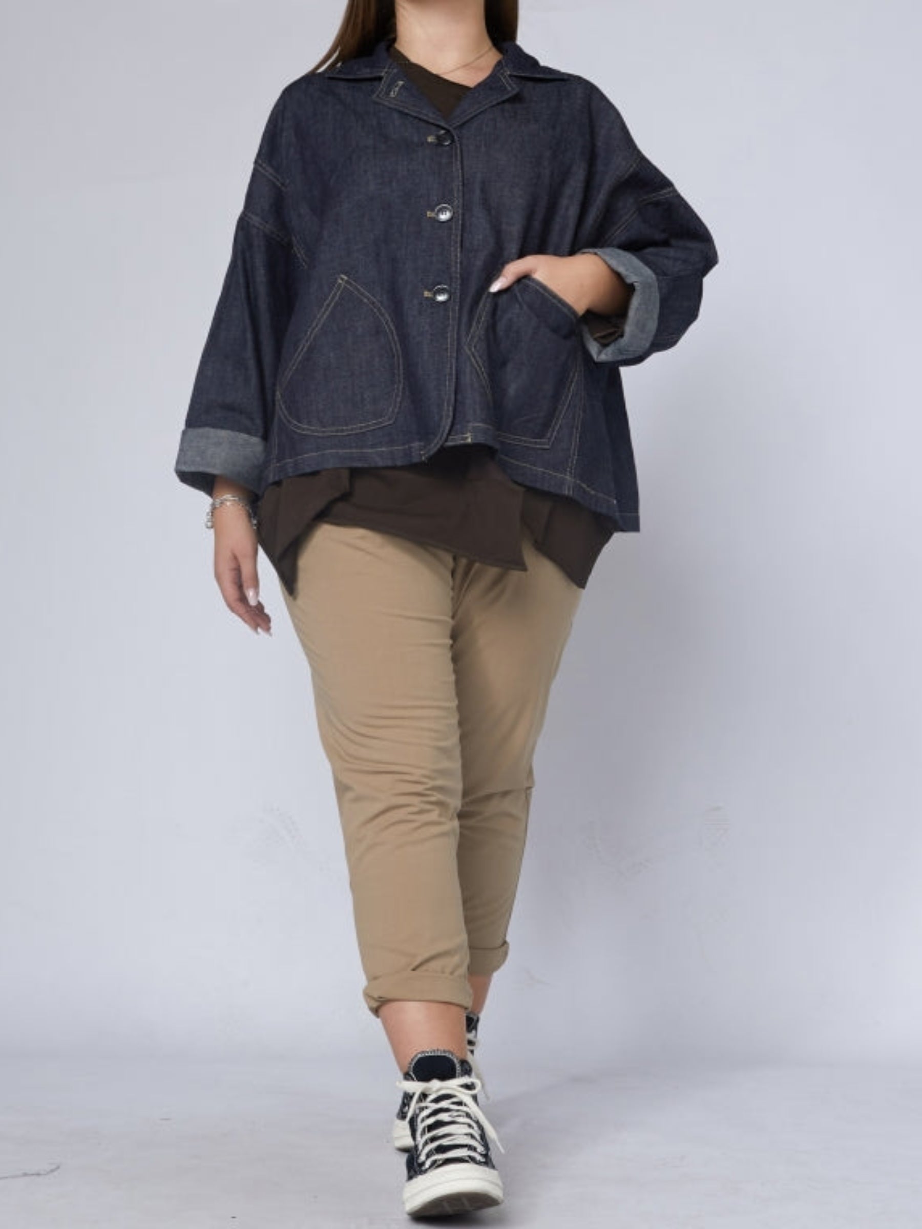 Adera - Denim a-line jacket