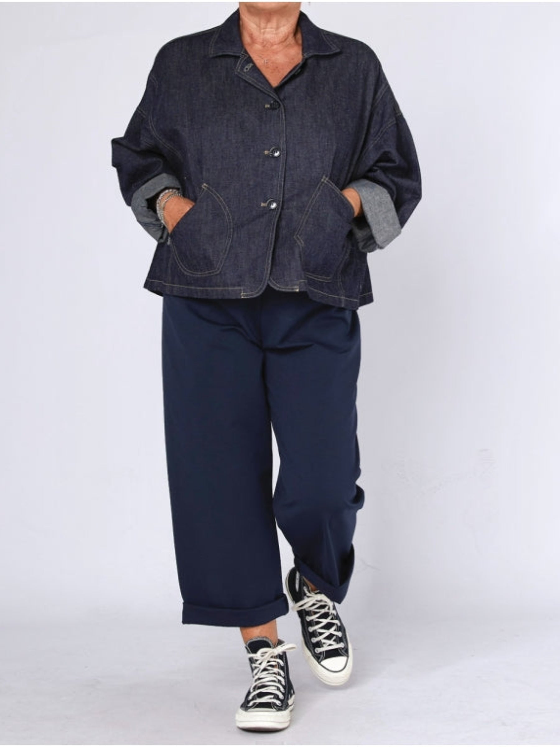 Adera - Denim a-line jacket