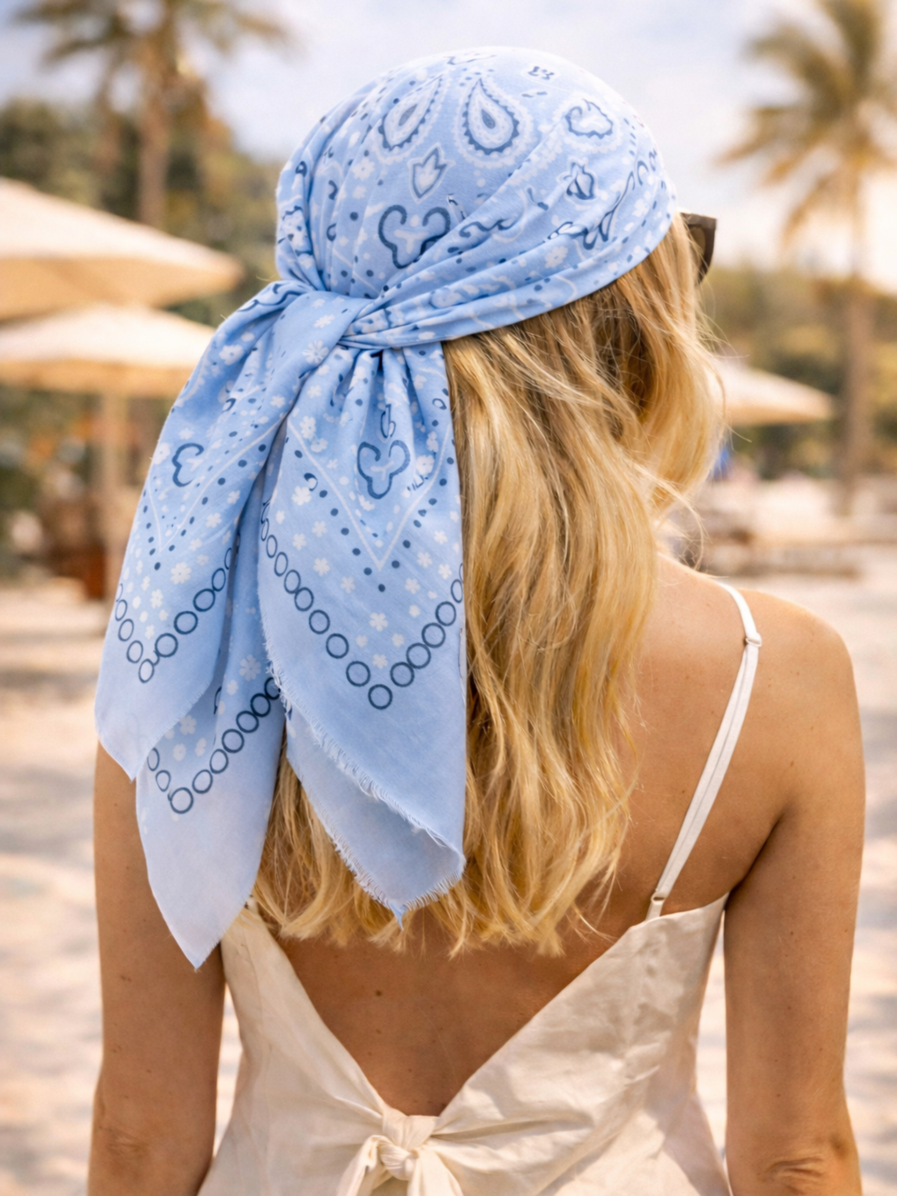 Paige - Paisley print square scarf